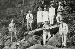 Posing for the camera at the foot of Taruma Falls