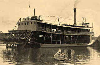 Amazon Paddle Boat taking Passengers up the Rio Madeira