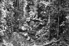 Visitors and boats at the foot of Taruma Falls