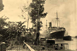 Booth Line Hildebrand, moored in the Amazon, Manaos, Brazil