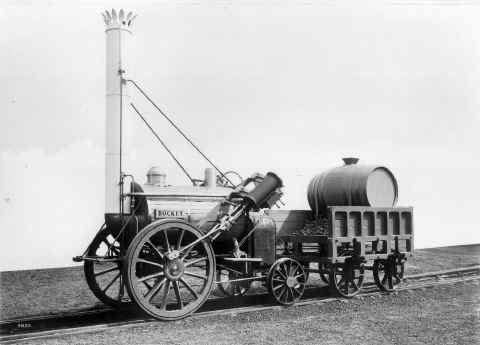 Stephenson's Rocket winner of the Rainhill Trials