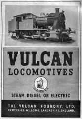 Vulcan Foundry Advertising 1943 NWR 2-4-2 Tank Engine