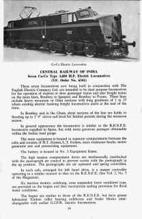 Central Railway of India Electric Locomotive