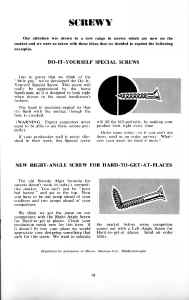 Special Screwy Screws for DIY Screwing !