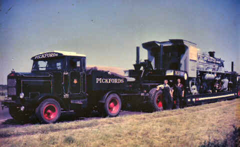 Pickfords Transporter with East African Railways Steam Locomotive Summer 1955