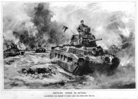 Matilda Tanks in action in North Africa 1944 - Brian De Grineau